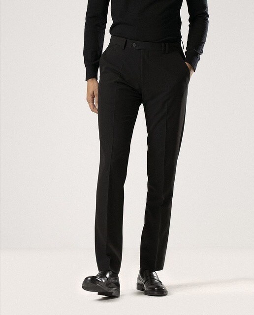 Pantalón de vestir de hombre slim liso negro · PuroEgo · El Corte Inglés