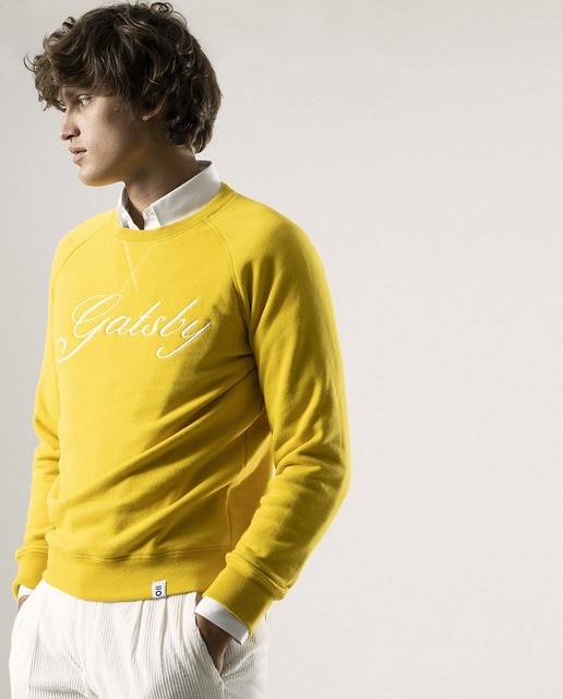 Sudadera de hombre en mostaza con