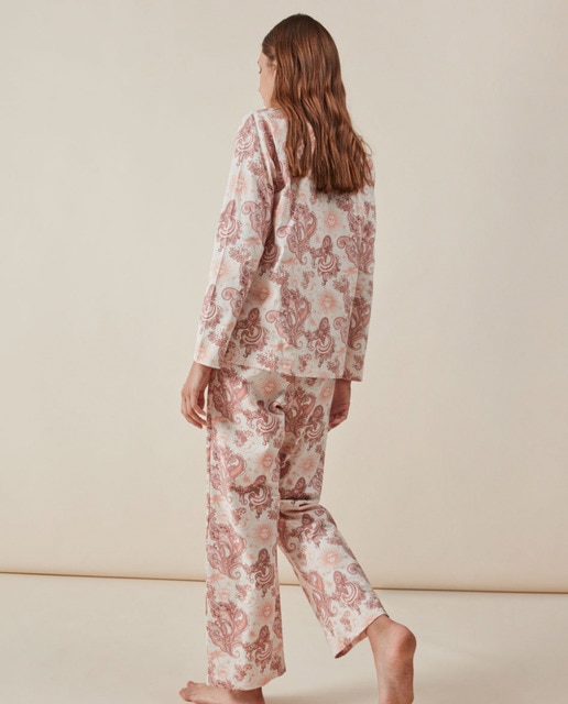 Pijama de mujer largo camisero estampado · Gisela · El Corte Inglés