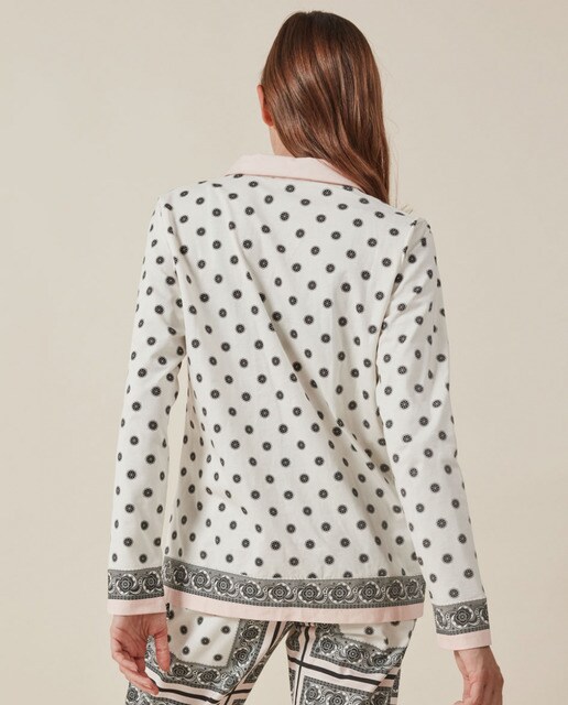 Pijama de mujer largo camisero estampado a contraste · Gisela · El Corte  Inglés