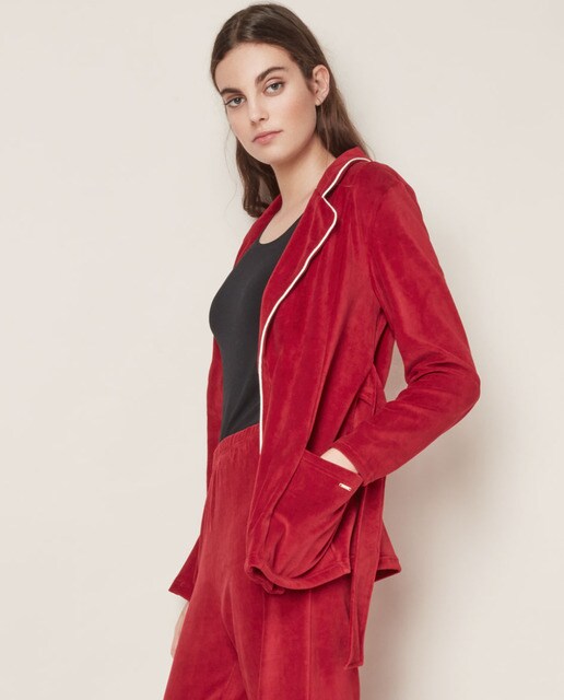 Pijama de mujer largo liso en tejido de terciopelo · Gisela · El Corte  Inglés