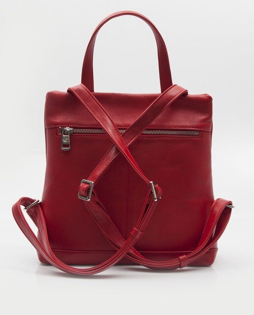 Mochila de mujer Laura Valle en piel color rojo · Laura Valle · El Corte  Inglés