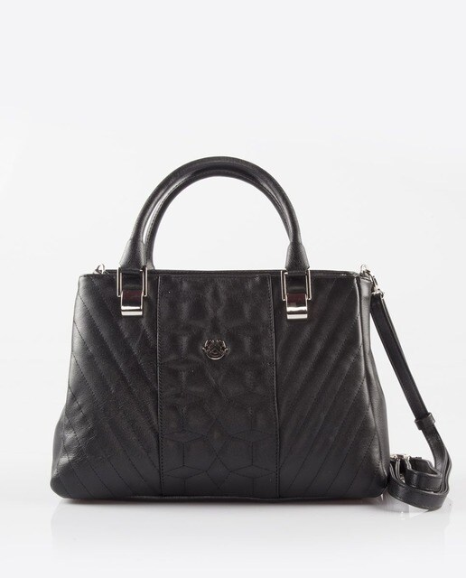 Bolso de mano Laura Valle en piel color negro · Laura Valle · El Corte  Inglés