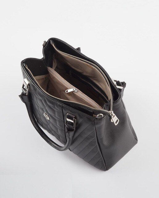 Bolso de mano Laura Valle en piel color negro · Laura Valle · El Corte  Inglés