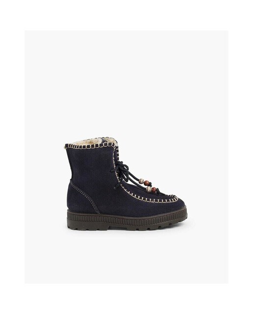 Botas de bebé niña de piel en azul marino · Pisamonas · El Corte Inglés