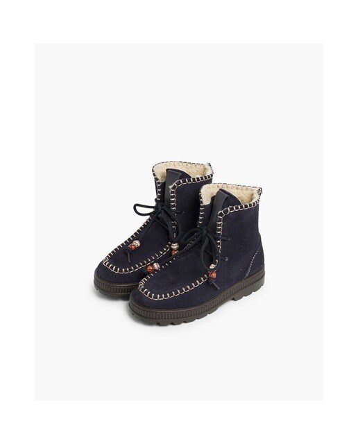 Botas de bebé niña de piel en azul marino · Pisamonas · El Corte Inglés