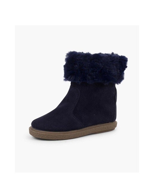 Botas de bebé niña de piel en azul marino · Pisamonas · El Corte Inglés
