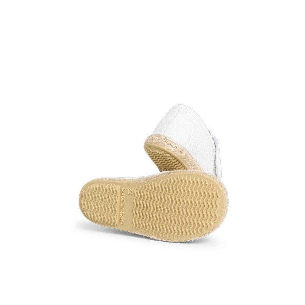 Sapatos estilo inglês de bebés com sola alpercatas em branco Branco-3