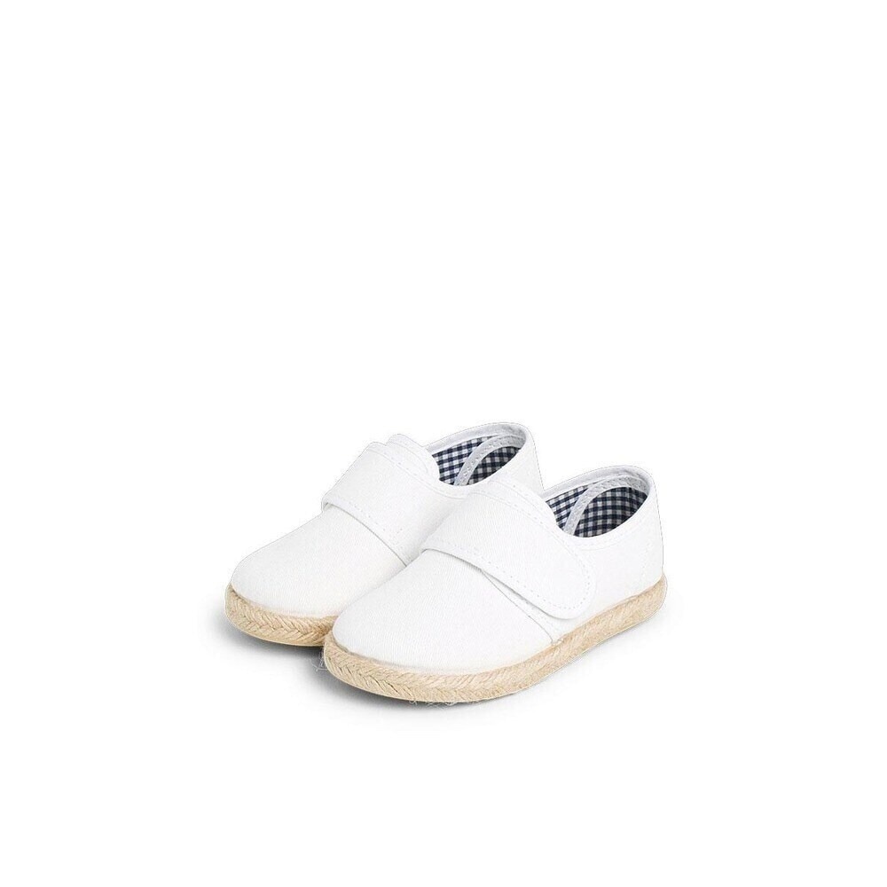 Sapatos estilo inglês de bebés com sola alpercatas em branco Branco-4