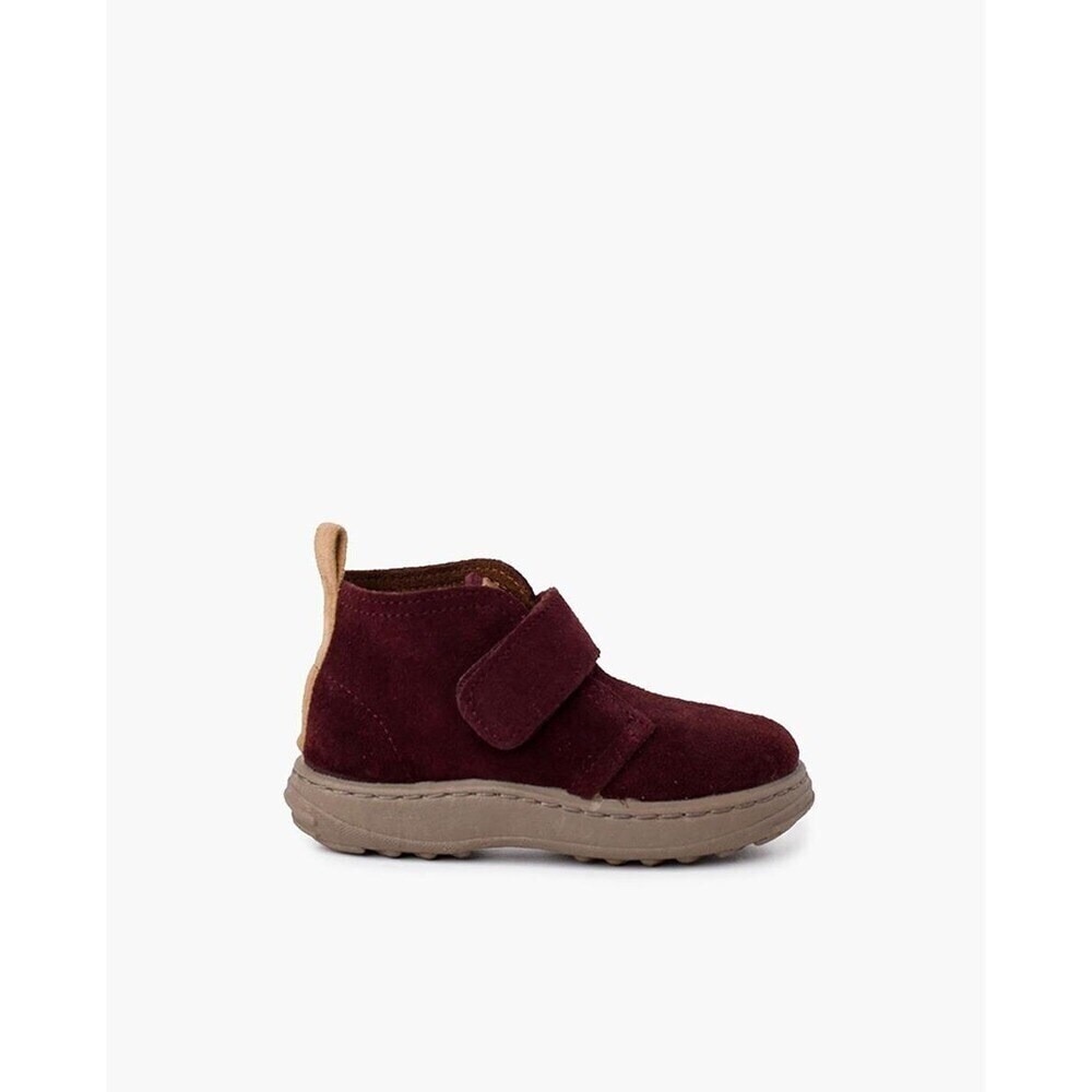 Botas de niña serraje suela sport tira - Pisamonas - Granate Granate-1