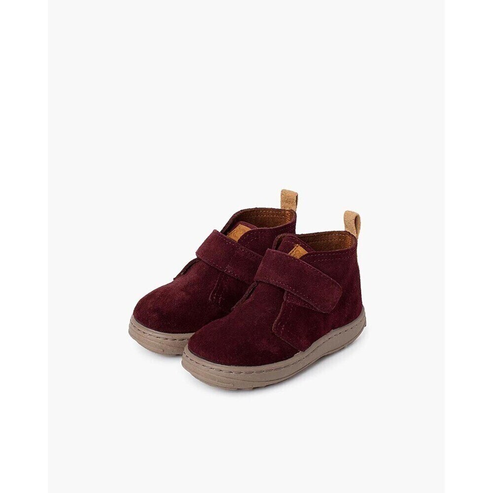 Botas de niña serraje suela sport tira - Pisamonas - Granate Granate-4