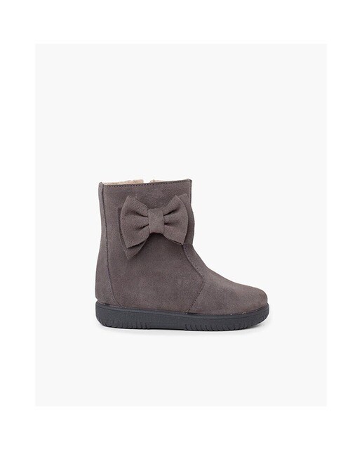 Botas de bebé niña de serraje en gris · Pisamonas · El Corte Inglés