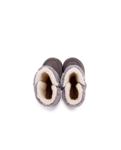 Botas de bebés de piel en gris con detalle de pelo · Pisamonas · El Corte  Inglés