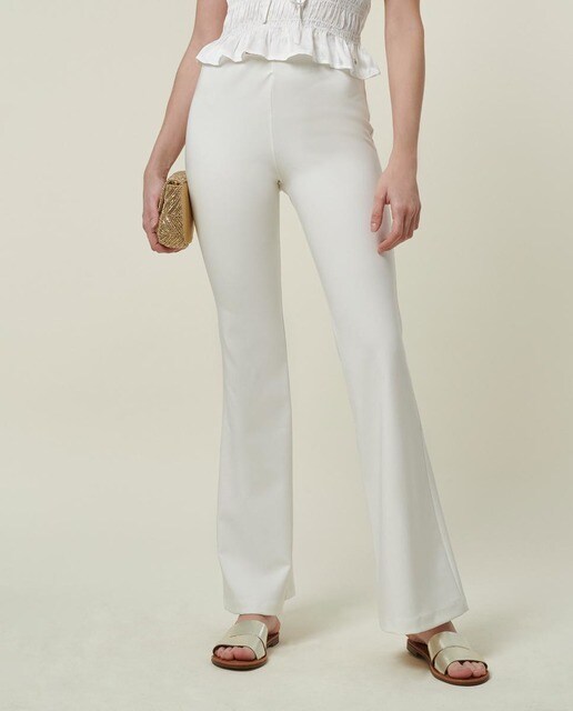 pantalon campana blanco