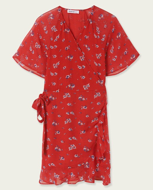 Vestido corto con estampado de flores y volantes · Brownie · El Corte Inglés