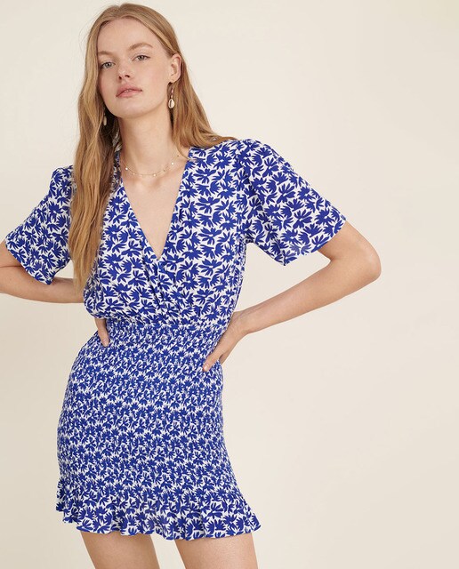 Vestido estampado smock de manga corta · Brownie · El Corte Inglés