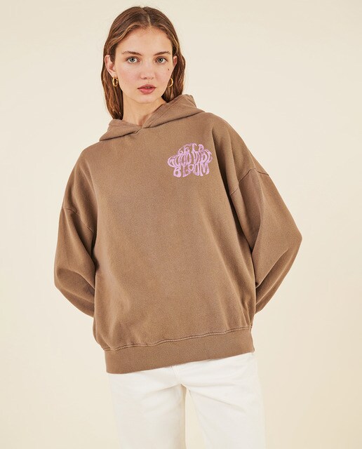 Sudadera de mujer con capucha y estampado en espalda · Brownie · El Corte  Inglés