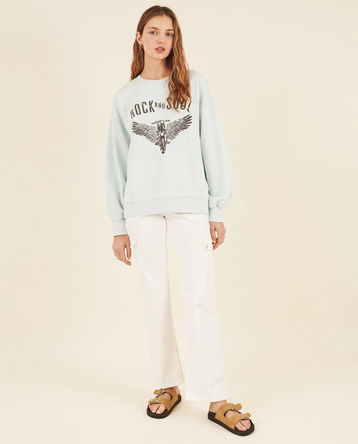 Sudadera de mujer de cuello redondo con mensaje en el frontal · Brownie · El  Corte Inglés