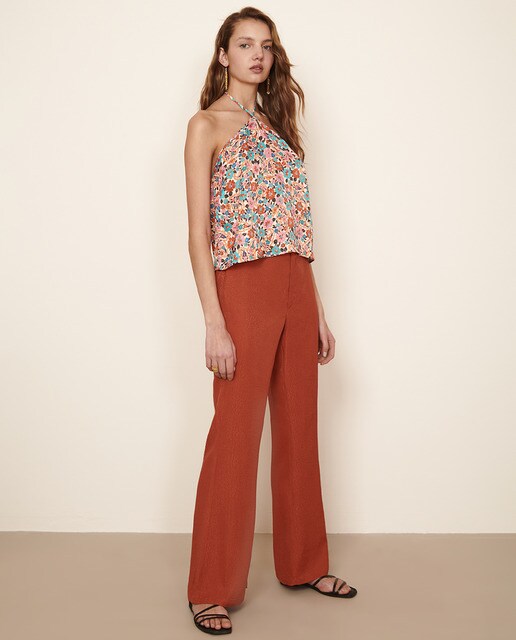 Top de mujer corto con estampado satinado · Brownie · El Corte Inglés