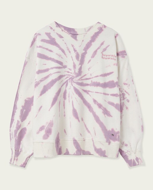 Sudadera de mujer con estampado tie dye y cuello redondo · Brownie · El  Corte Inglés