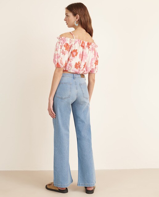 Blusa de mujer estampada con cuello de barco · Brownie · El Corte Inglés