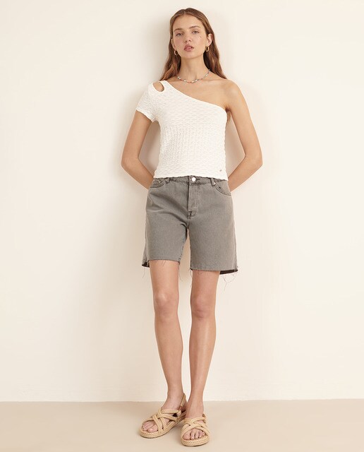Camiseta de mujer asimétrica con apertura en el hombro · Brownie · El Corte  Inglés