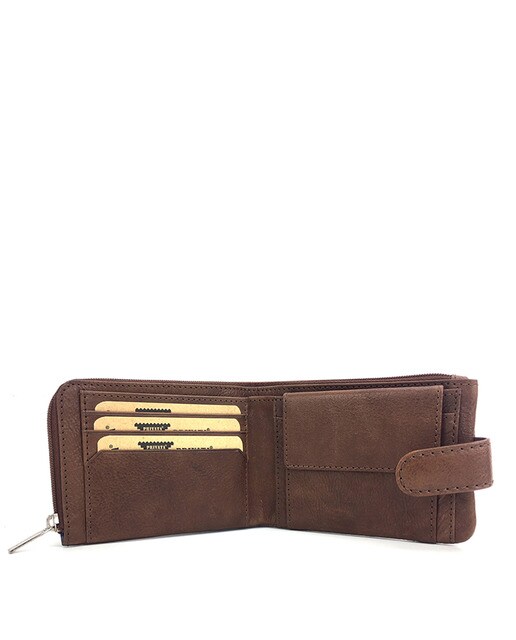 Cartera de hombre en piel color cuero · Privata · El Corte Inglés