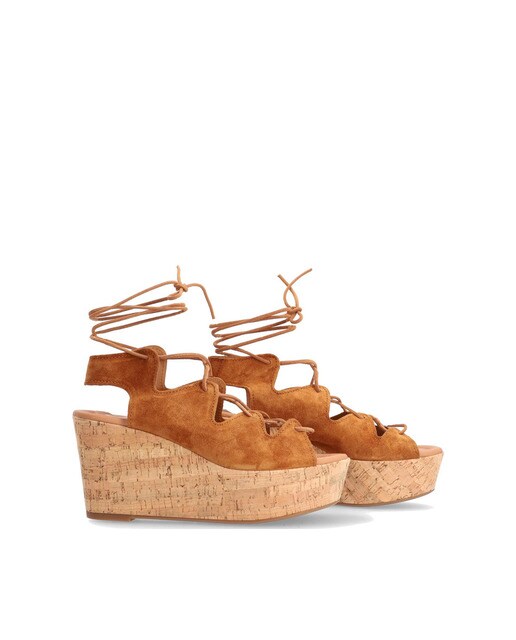 Sandalias de cuña de mujer de baby silk color marrón · Alpe · El Corte  Inglés