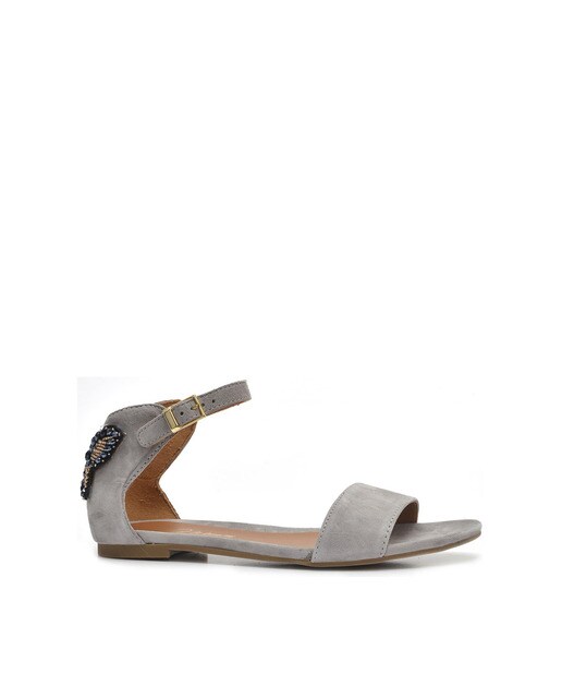 Sandalias planas de mujer de piel color gris · Alpe · El Corte Inglés