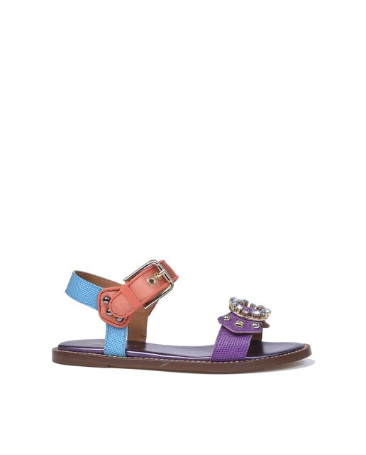 Sandalias planas de mujer de piel color morado · Alpe · El Corte Inglés