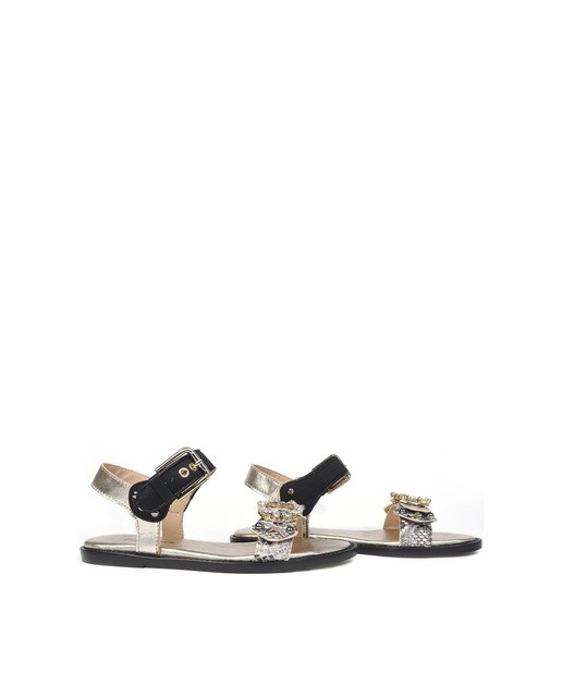 Sandalias planas de mujer de piel color plata · Alpe · El Corte Inglés