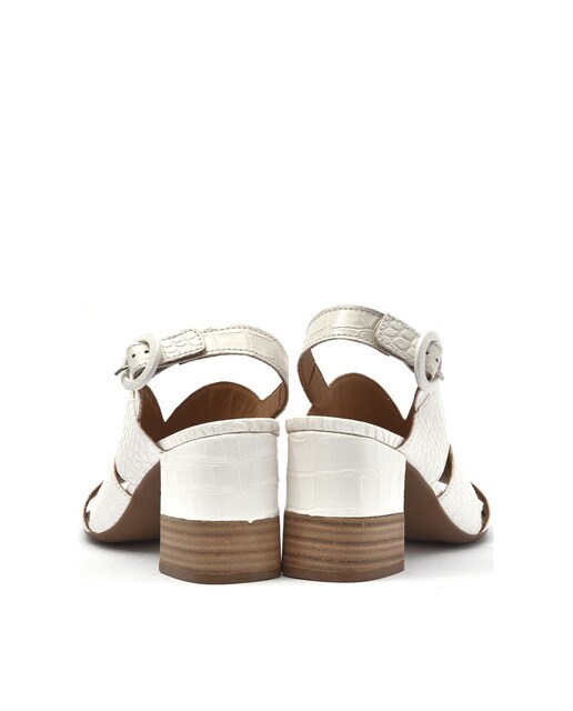 Sandalias de tacón de mujer de piel color blanco · Alpe · El Corte Inglés