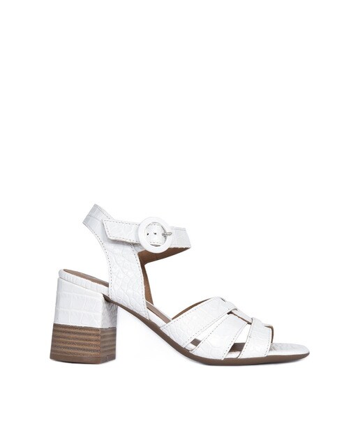 Sandalias de tacón de mujer de piel color blanco · Alpe · El Corte Inglés