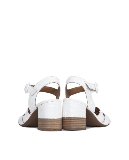 Sandalias de tacón de mujer de piel color blanco · Alpe · El Corte Inglés