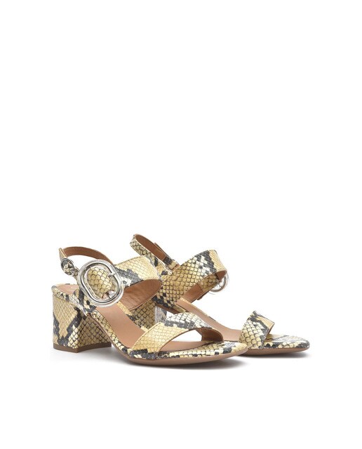Sandalias de tacón de mujer de piel color natural · Alpe · El Corte Inglés