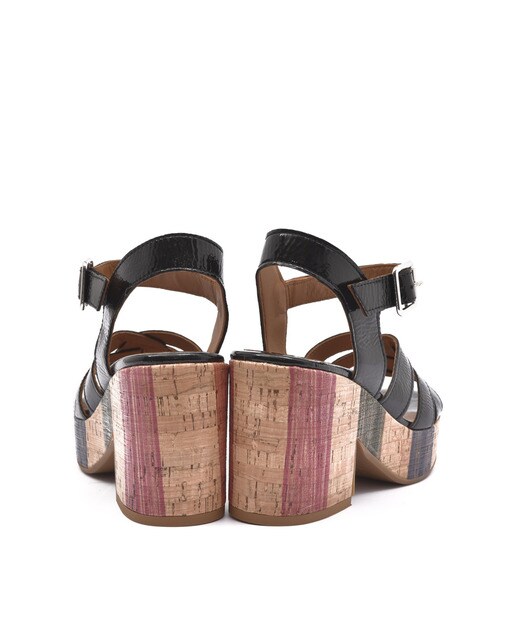 Sandalias de plataforma de mujer de piel color negro · Alpe · El Corte  Inglés