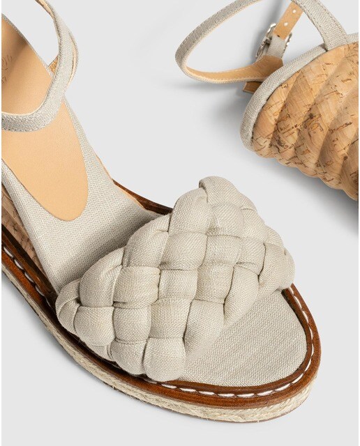 Sandalias de cuña de mujer con suela de esparto en topo · Castañer · El  Corte Inglés
