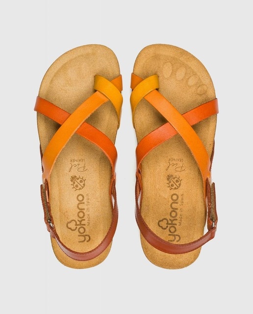 Sandalias planas de mujer de piel multicolor · Yokono · El Corte Inglés