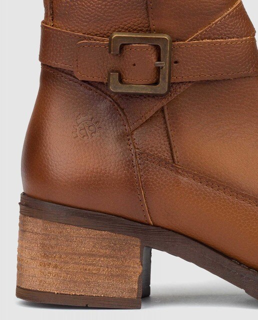 Botines de mujer de piel en marrón con hebilla ajustable · Yokono · El  Corte Inglés
