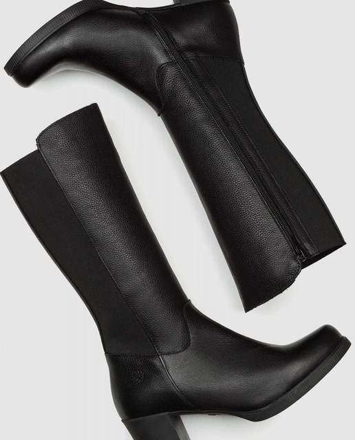 Botas de mujer en negro con elástico trasero · Yokono · El Corte Inglés