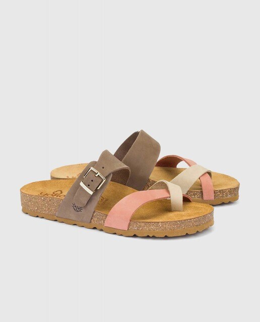 Sandalias planas de mujer de piel multicolor · Yokono · El Corte Inglés