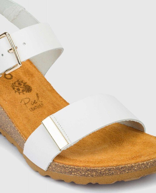 Sandalias de cuña de mujer de piel en blanco · Yokono · El Corte Inglés