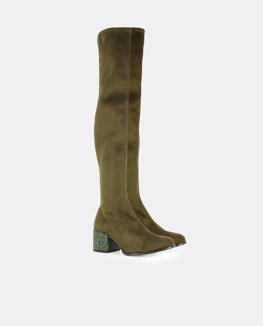 Botas de mujer mosqueteras en color verde · Cuplé · El Corte Inglés
