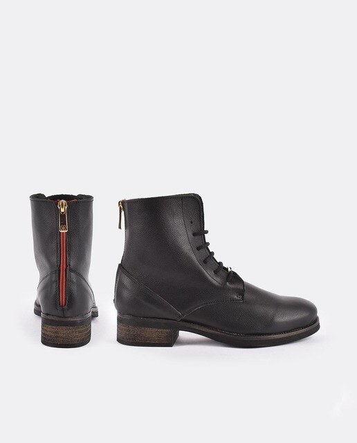 Botines de mujer Cuplé estilo militar en piel negro · Cuplé · El Corte  Inglés