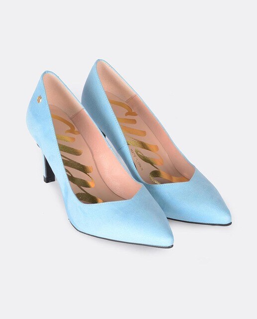 Zapatos de salón de mujer con puntera afilada en azul claro · Cuplé · El Corte  Inglés