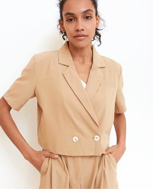 Chaqueta de mujer de manga corta y solapas · Cuplé · El Corte Inglés