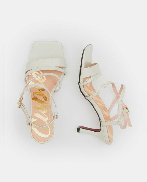 Sandalias de tacón de mujer de piel con tiras en crudo · Cuplé · El Corte  Inglés