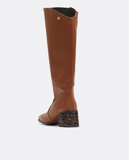 Botas altas de mujer de napa en camel · Cuplé · El Corte Inglés