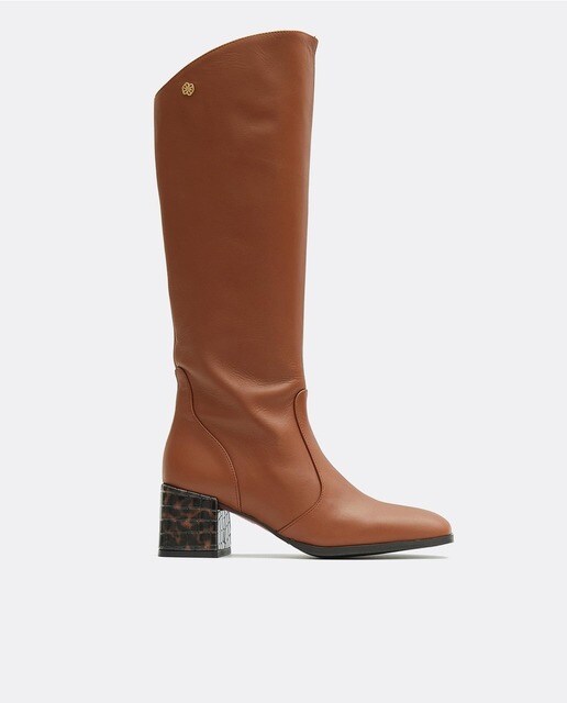 Botas altas de mujer de napa en camel · Cuplé · El Corte Inglés