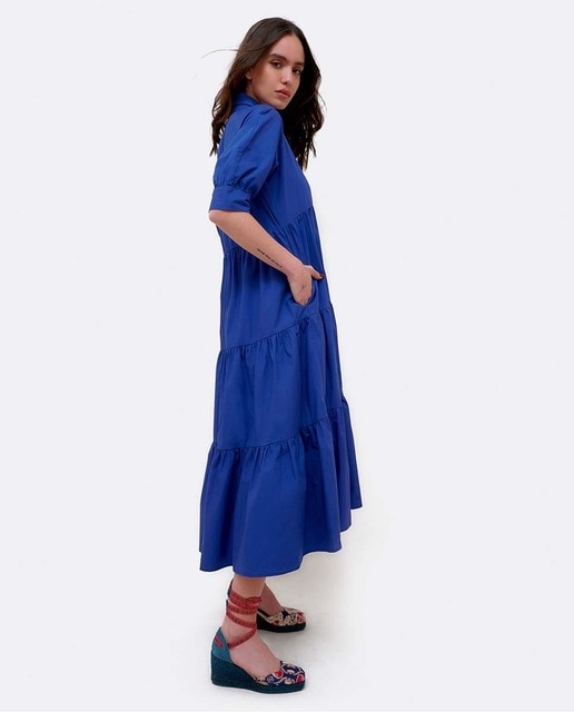 Vestido midi con volante en liso · Cuplé · El Corte Inglés